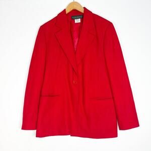 Harve Benard Vintage Wool Red Blazer Jacket